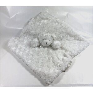 Blankets And Beyond Baby White Bear Rose Security Blanket Lovey